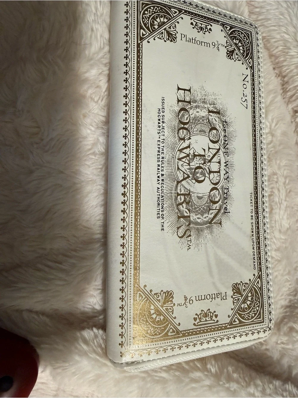Universal Studios White and Gold 'Hogwarts to London' Statement Clutch Wallet
